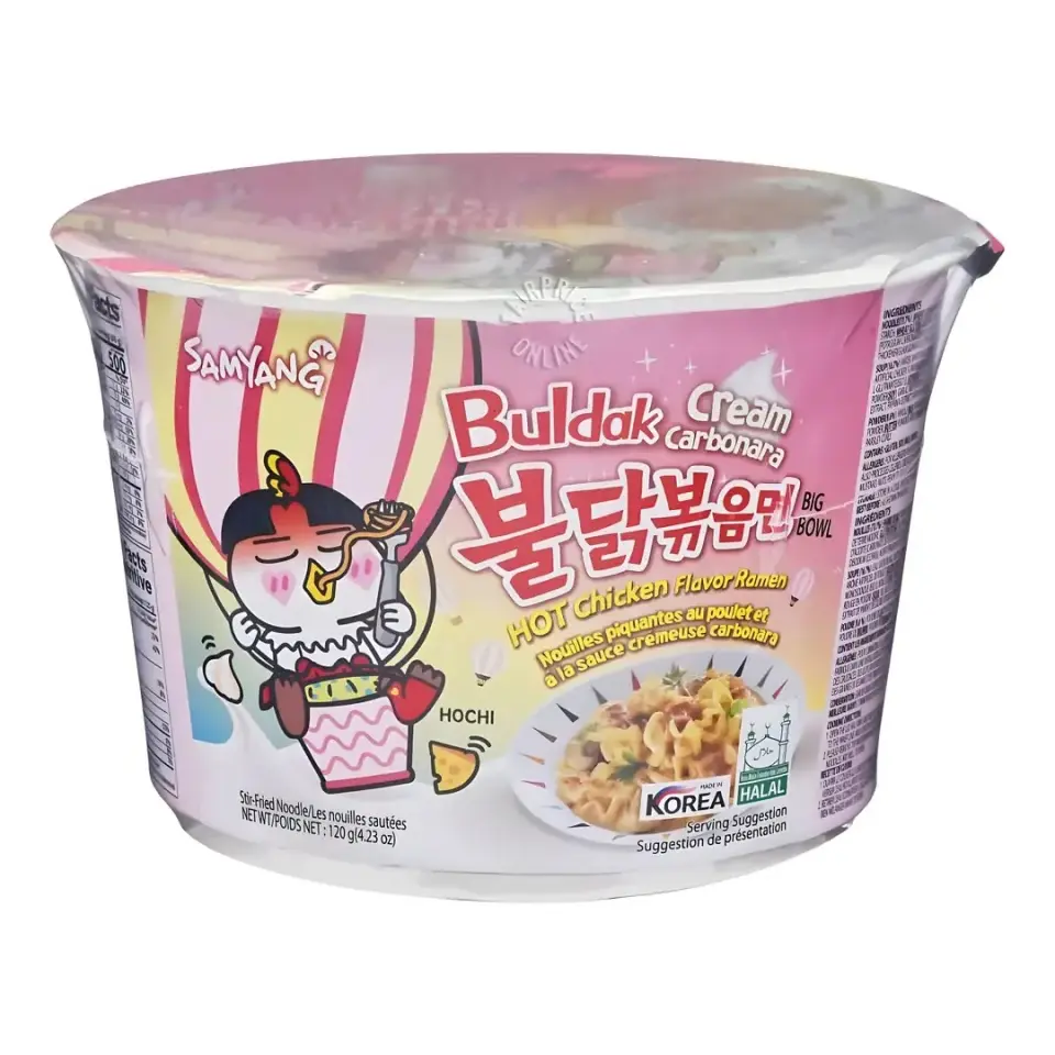 Buldak Cream Carbonara Kova Noodle | Acılı Kore Ramen