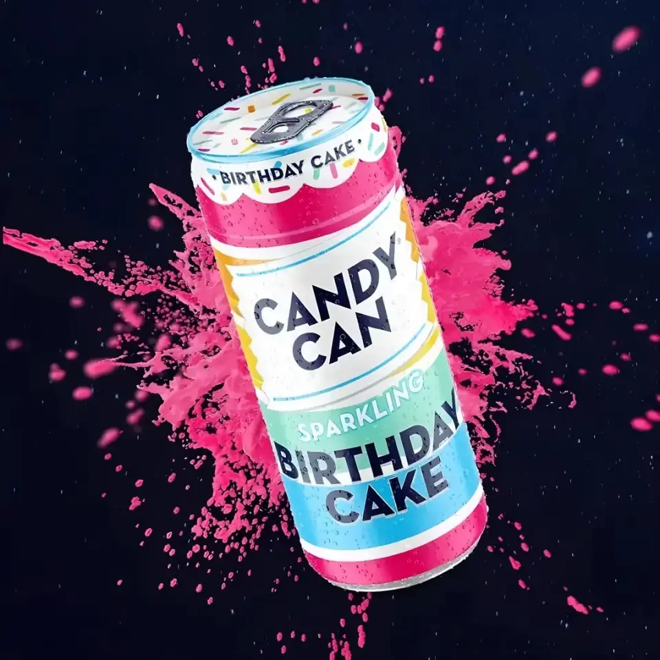 Candy Can Sparkling Birthday Cake Aromalı Gazlı İçecek 330ml - Şekersiz