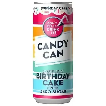 Candy Can Sparkling Birthday Cake Aromalı Gazlı İçecek 330ml - Şekersiz