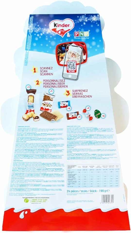 Kinder Advent Calendar Yılbaşı Takvimi - Sürpriz Atıştırmalık Seti 198g