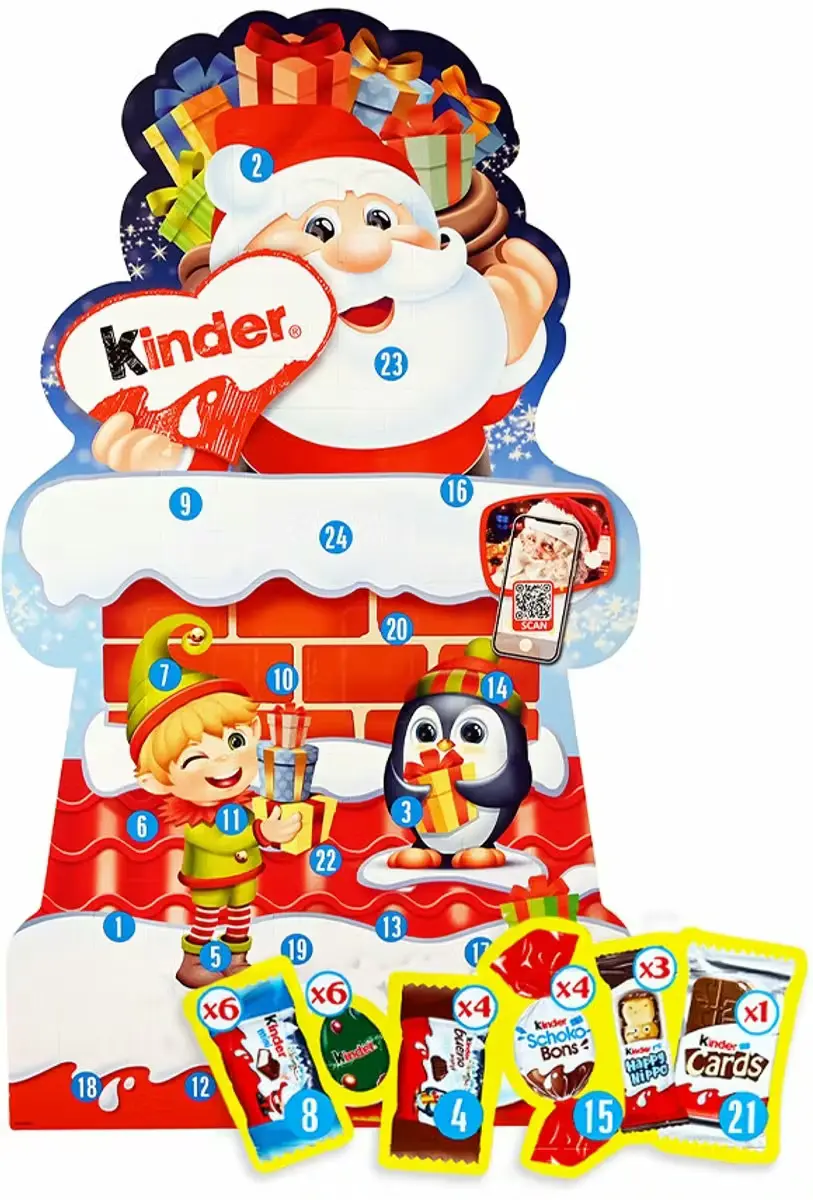 Kinder Advent Calendar Yılbaşı Takvimi - Sürpriz Atıştırmalık Seti 198g