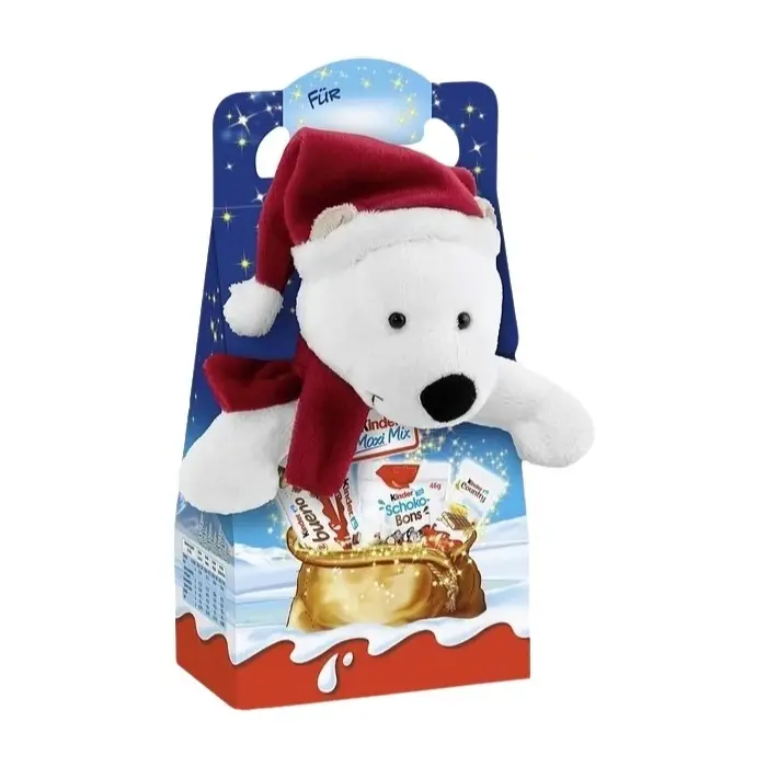 Kinder Maxi Mix Peluş Oyuncaklı Yılbaşı Hediye Seti - Polar Bear Edition