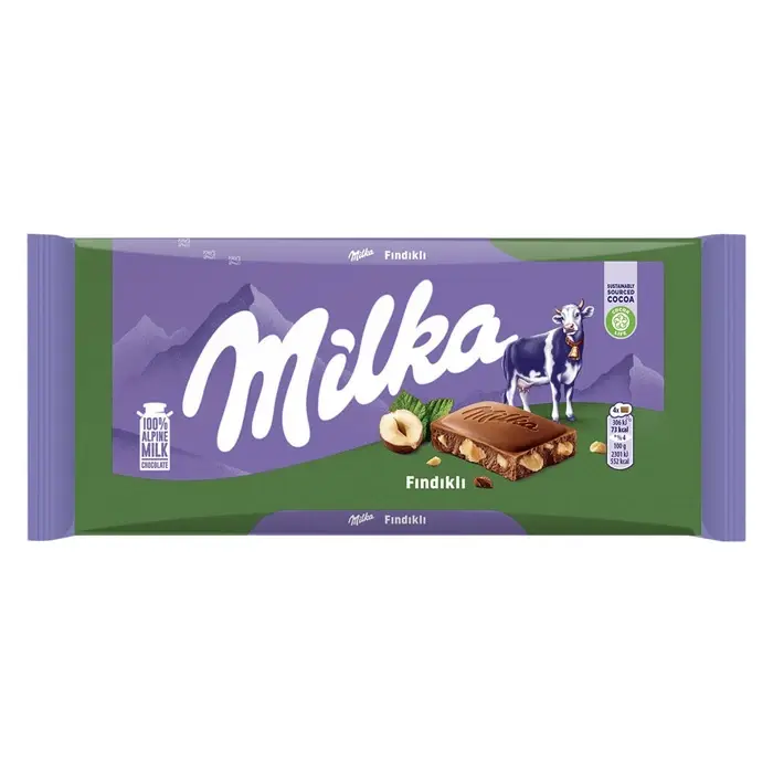 Milka Çikolata Fındıklı Tablet 80 Gr