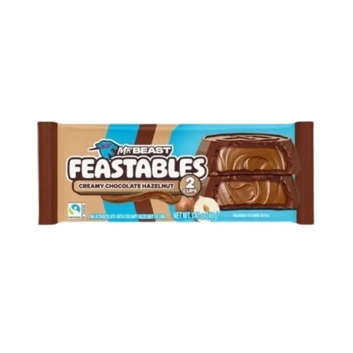 Mr. Beast Feastables Creamy Chocolate Hazelnut Cups 40 g