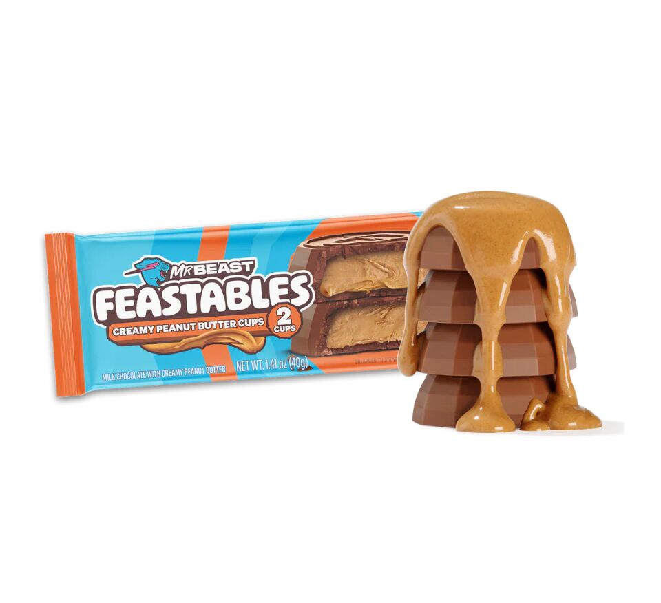 MrBeast Feastables Creamy Peanut Butter Cups 2’li 40 g | İthal Amerikan Çikolatası