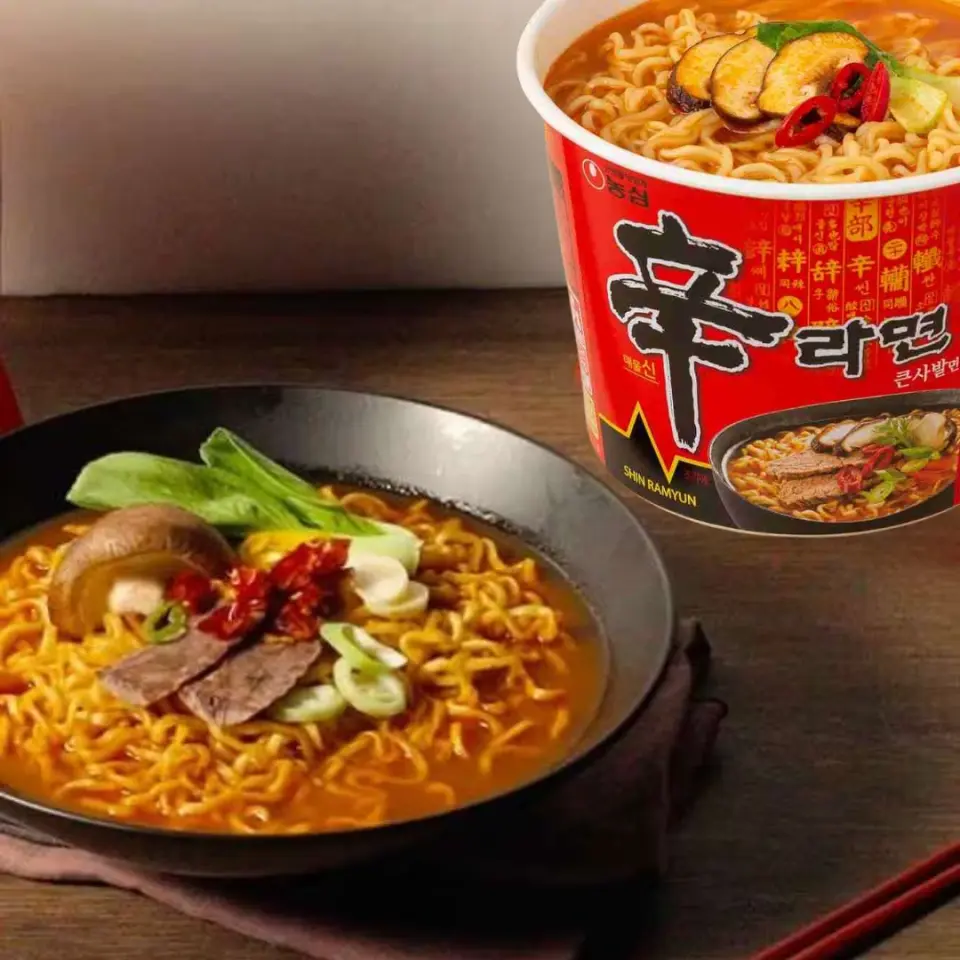 Nongshim Shin Ramyun Big Cup 114 g | Acılı Kore Noodle (Helal Sertifikalı)