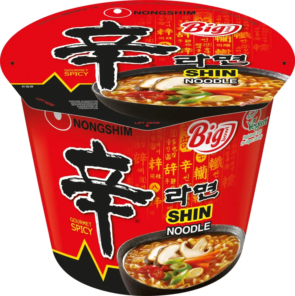 Nongshim Shin Ramyun Big Cup 114 g | Acılı Kore Noodle (Helal Sertifikalı)