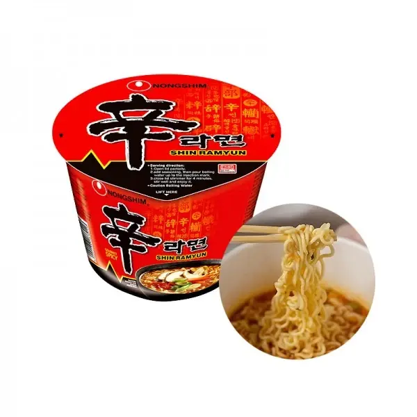 Nongshim Shin Ramyun Big Cup 114 g | Acılı Kore Noodle (Helal Sertifikalı)
