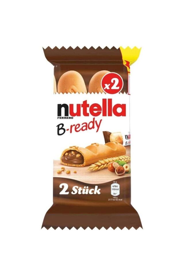 Nutella B-ready 2’li 22 g | İthal Çikolatalı Gofret