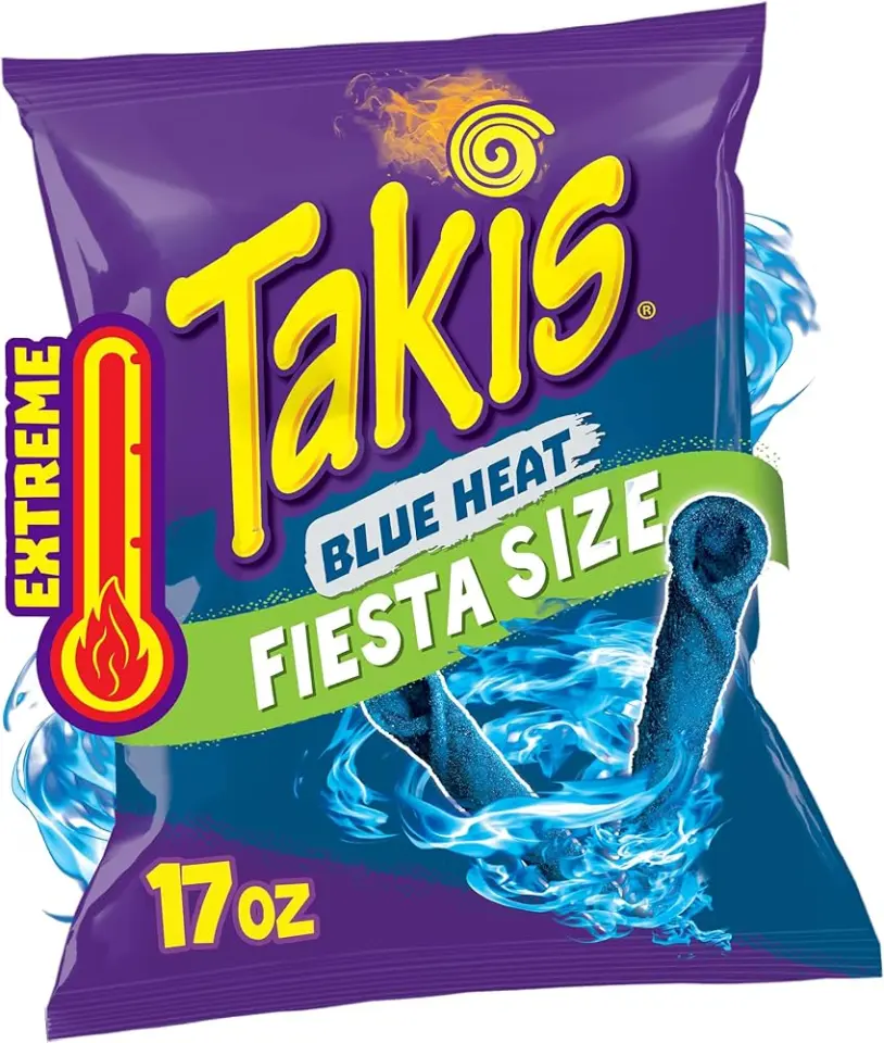 Takis Blue Heat Acılı Mısır Cipsi | İthal Meksika Atıştırmalığı