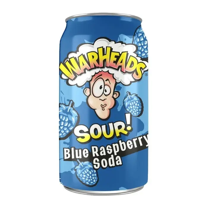 Warheads Sour Blue Raspberry Soda 330 Ml