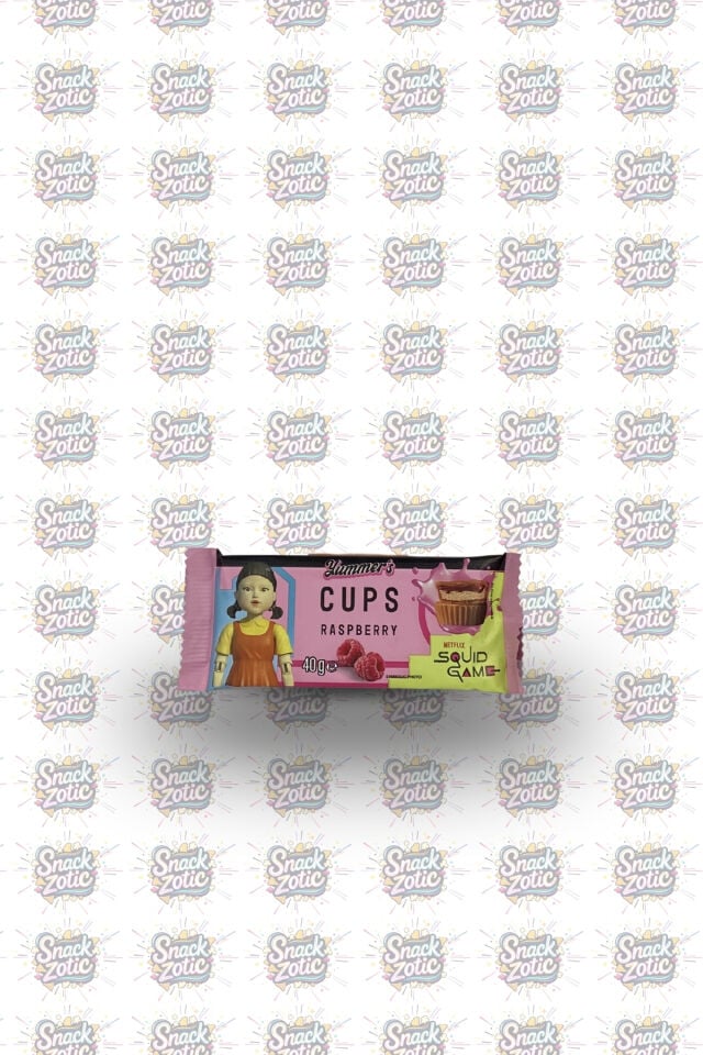 Yummers Squid Game Raspberry Cups | Snackzotic