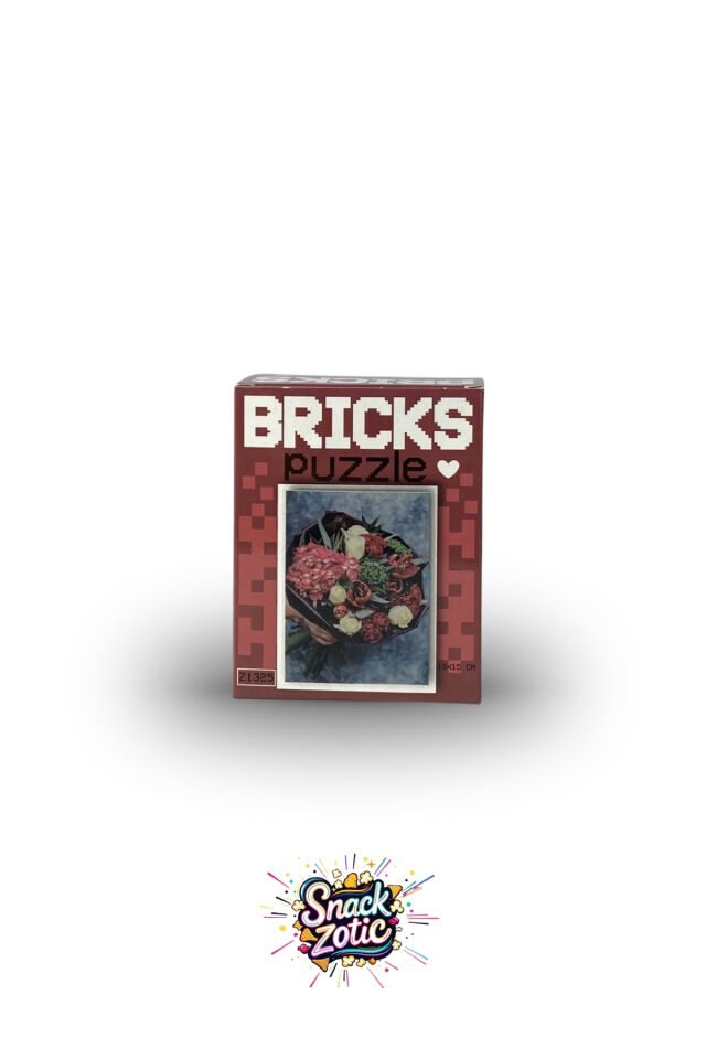 Bricks Puzzle Ortanca ve Gül Buketi (Z1325)