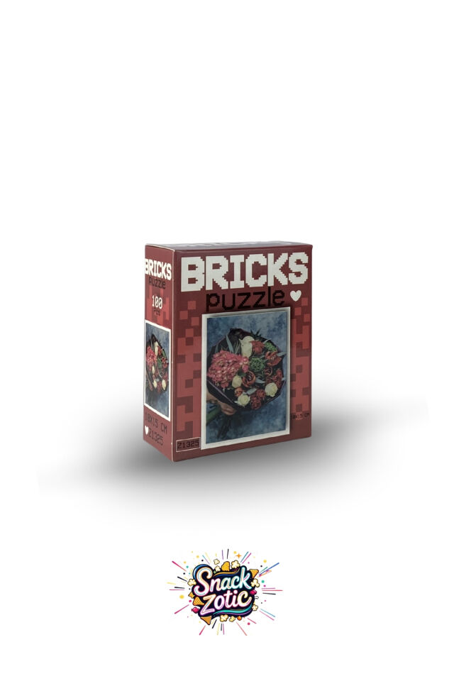 Bricks Puzzle Ortanca ve Gül Buketi (Z1325)