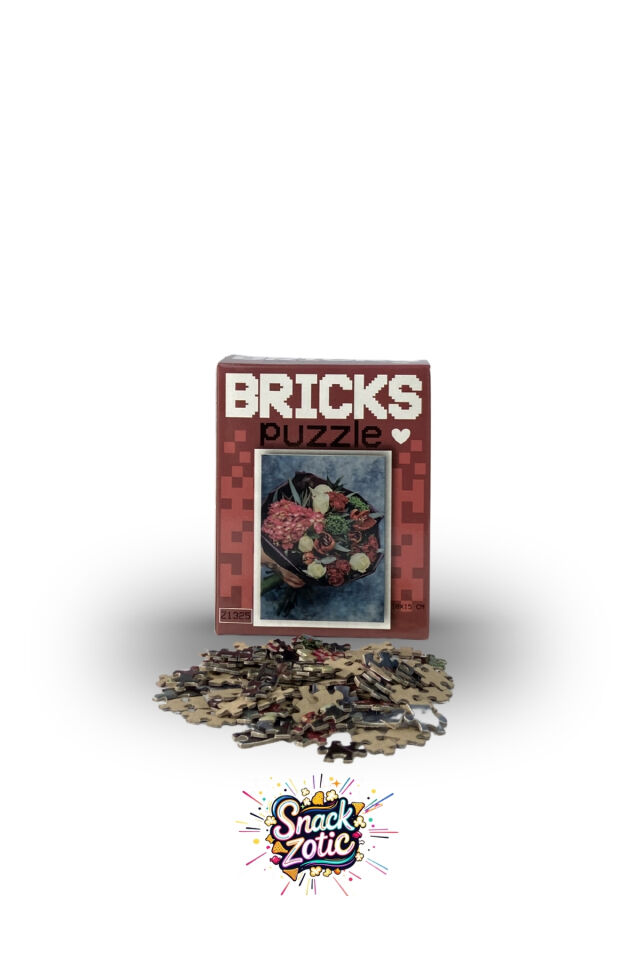 Bricks Puzzle Ortanca ve Gül Buketi (Z1325)