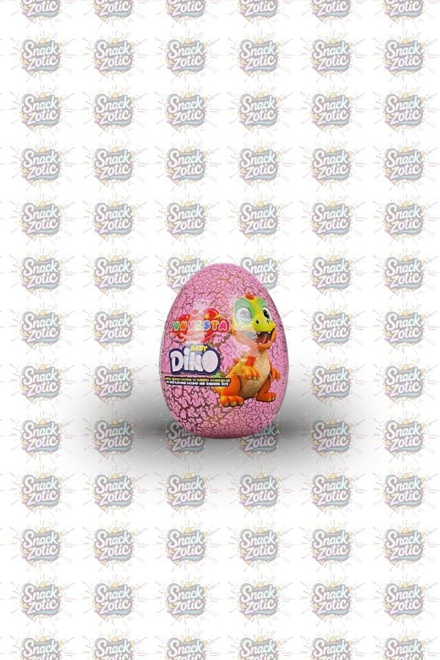 Funvesta Baby Dino Sürpriz Oyuncaklı Lolipop Yumurta (Pembe Çatlak)