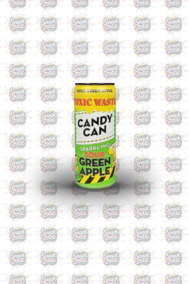 Candy Can Toxic Waste Green Apple | Snackzotic
