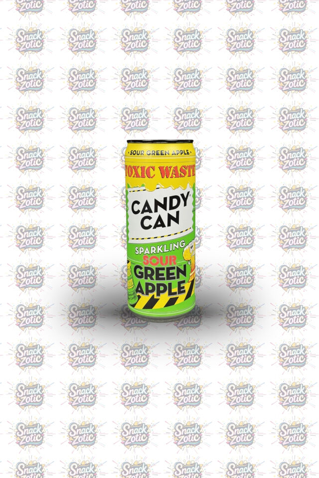 Candy Can Toxic Waste Sour Green Apple Flavored Sparkling Drink