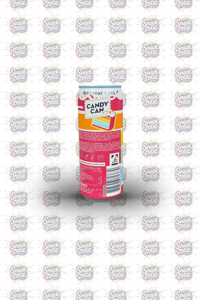 Candy Can Birthday Cake Sparkling Drink | Snackzotic