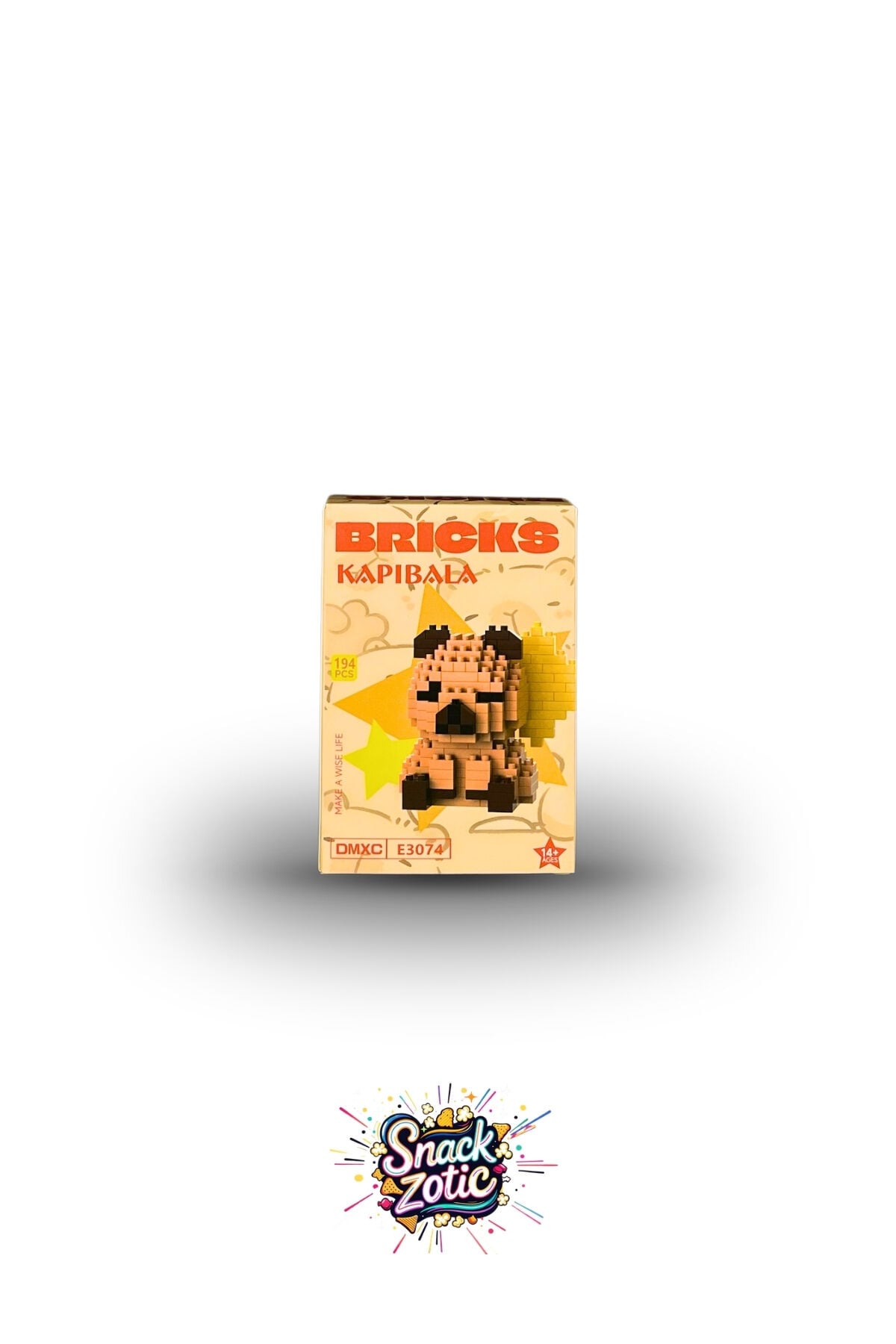 Klasik Sade Oturan Kapibara Bricks | Snackzotic