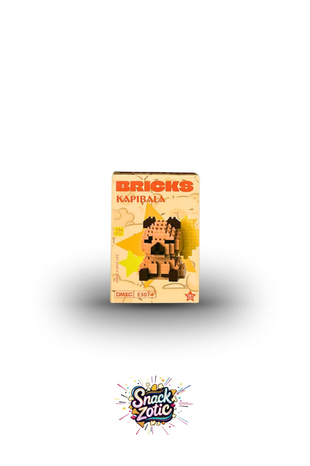 Klasik Sade Oturan Kapibara Bricks | Snackzotic