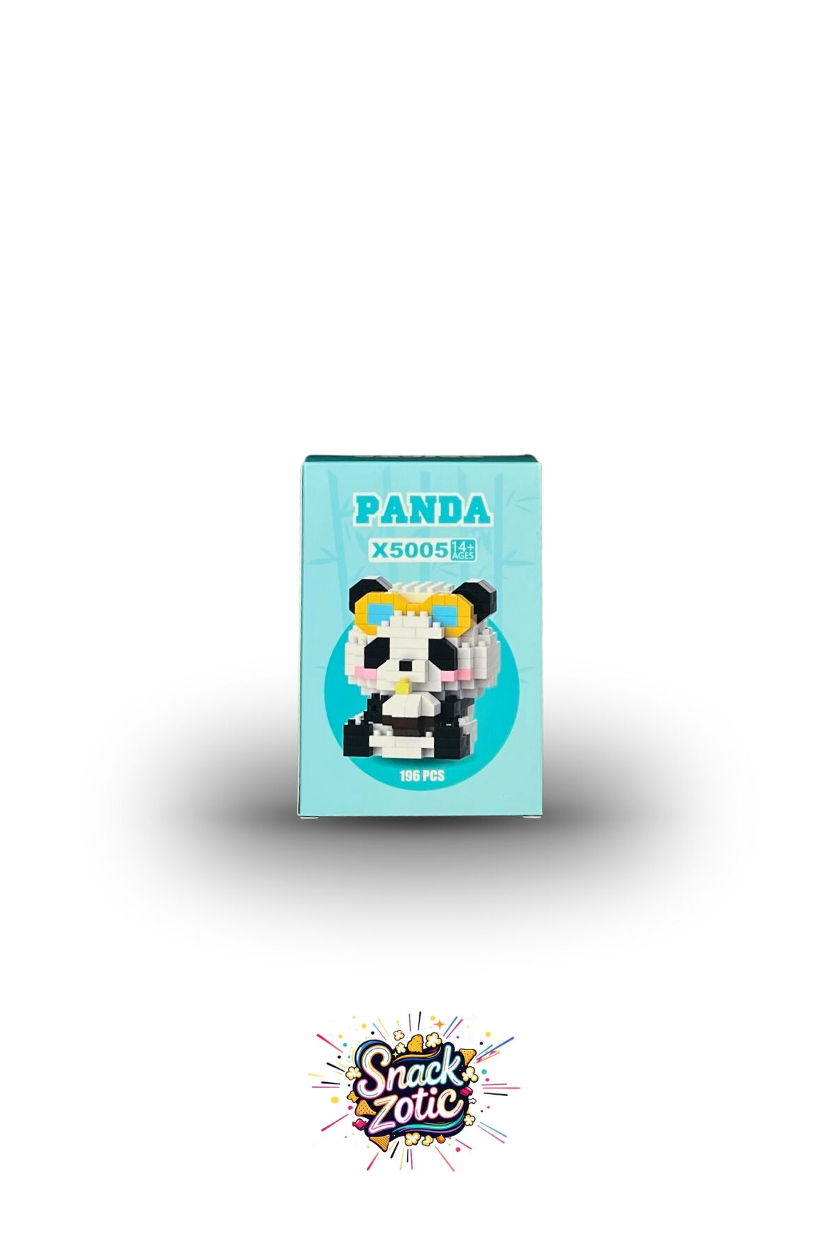Gözlüklü Oturan Panda Bricks | Snackzotic