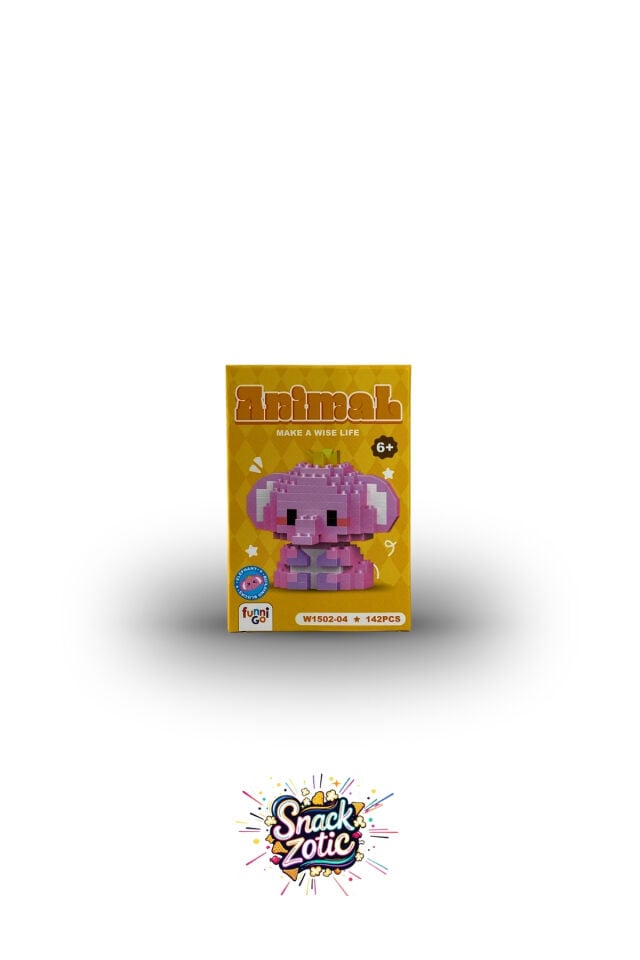 Crown Pink Elephant Bricks | Snackzotic