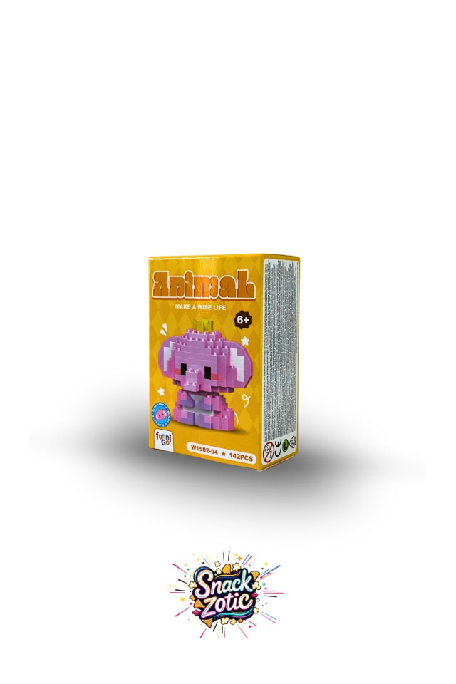 Crown Pink Elephant Bricks | Snackzotic