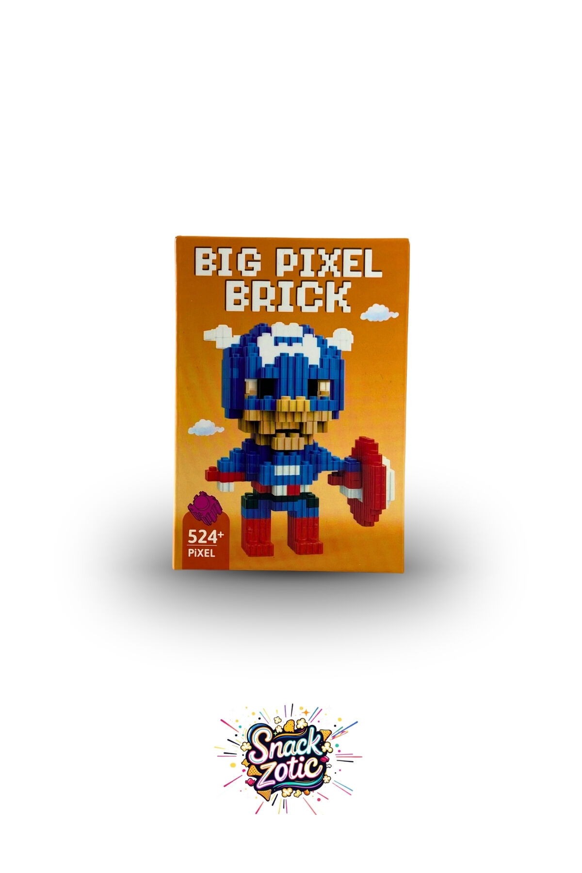 Big Pixel Brick Marvel Captain America | Snackzotic