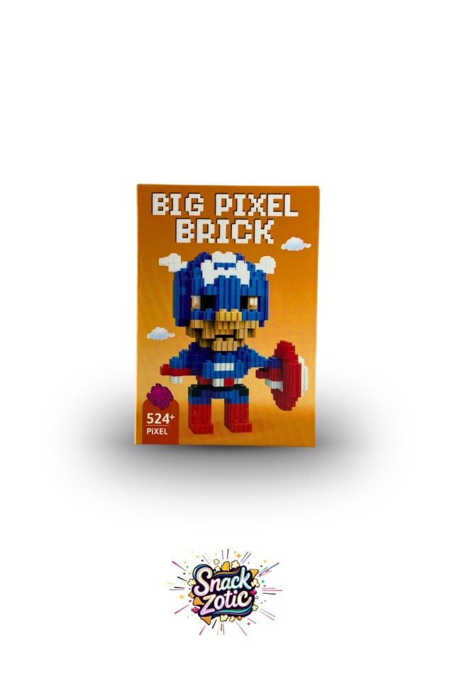 Big Pixel Brick Marvel Captain America | Snackzotic