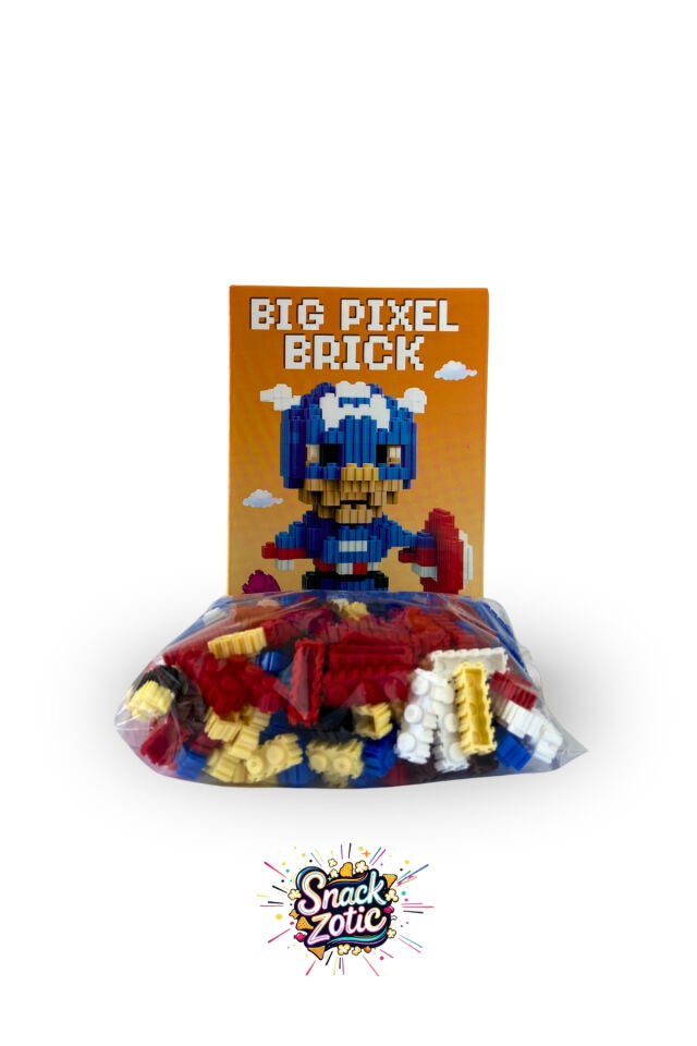 Big Pixel Brick Marvel Captain America | Snackzotic