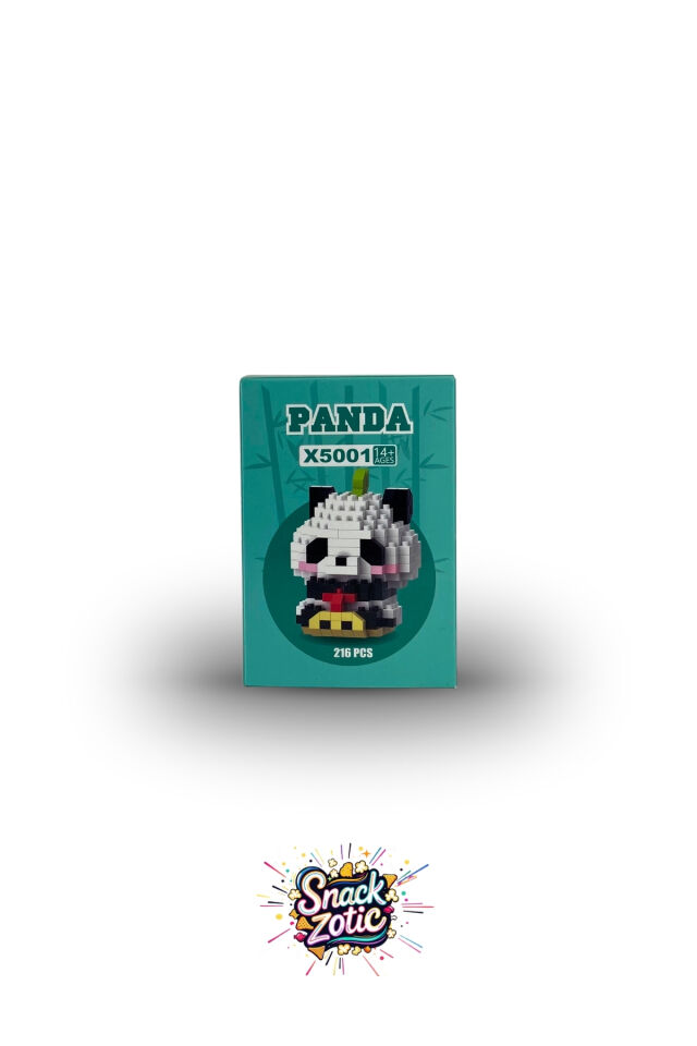 Panda Series Yaprak Detaylı Panda Bricks | Snackzotic