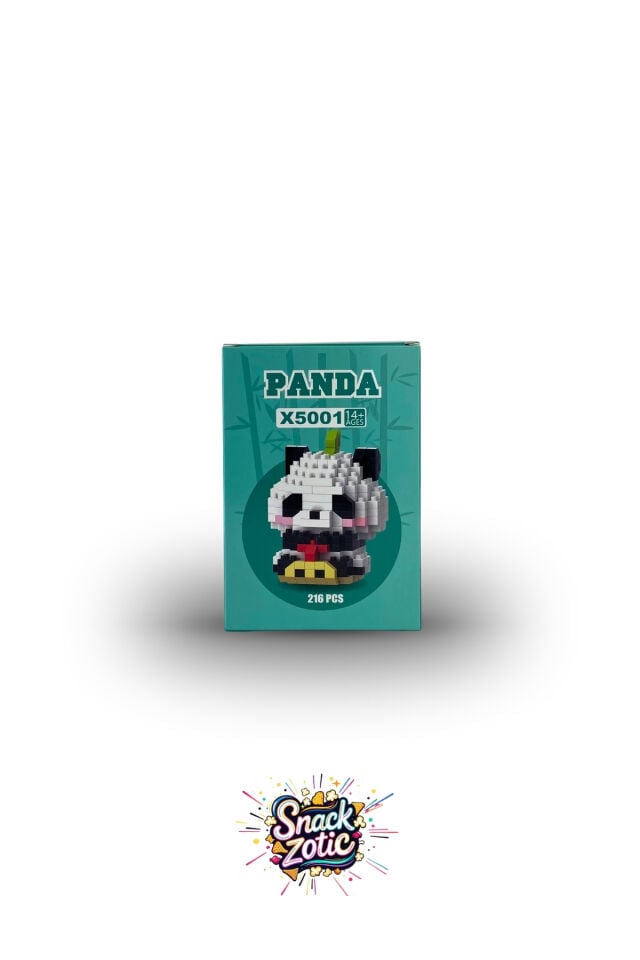 Panda Series Yaprak Detaylı Panda Bricks | Snackzotic