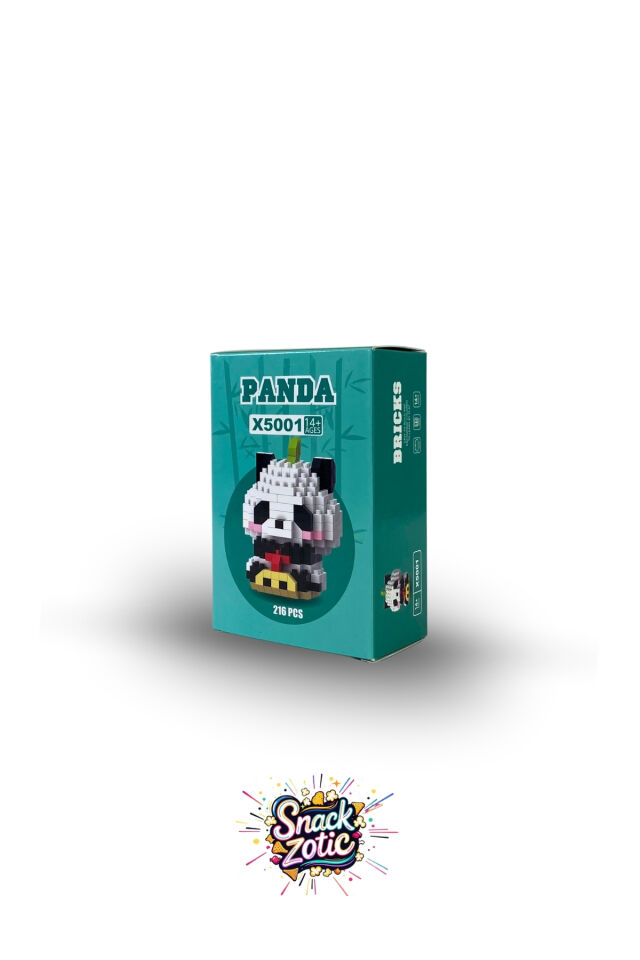 Panda Series Yaprak Detaylı Panda Bricks | Snackzotic