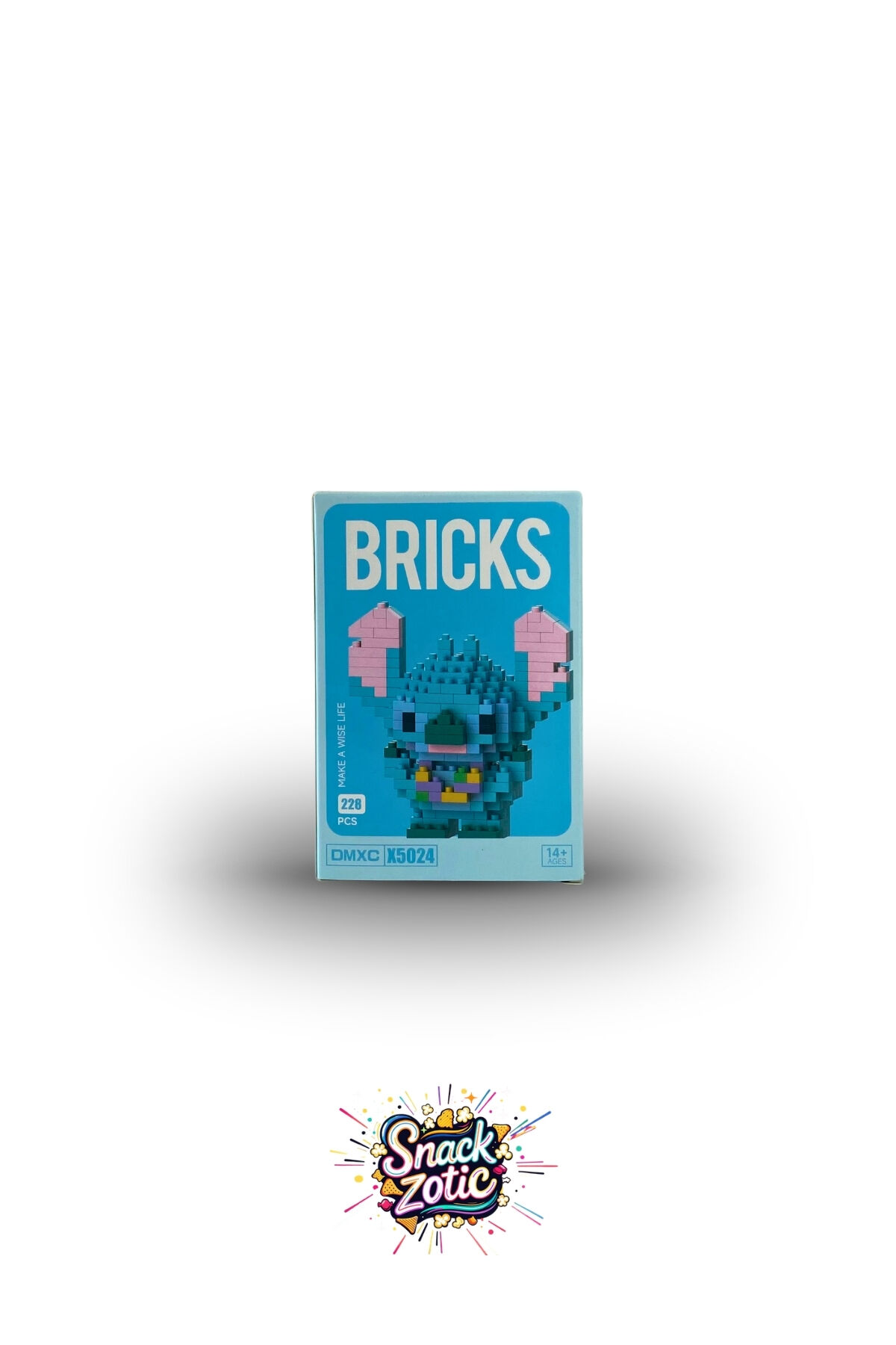 Çiçek Tutan Sevimli Stitch Bricks Hobi Seti | Snackzotic