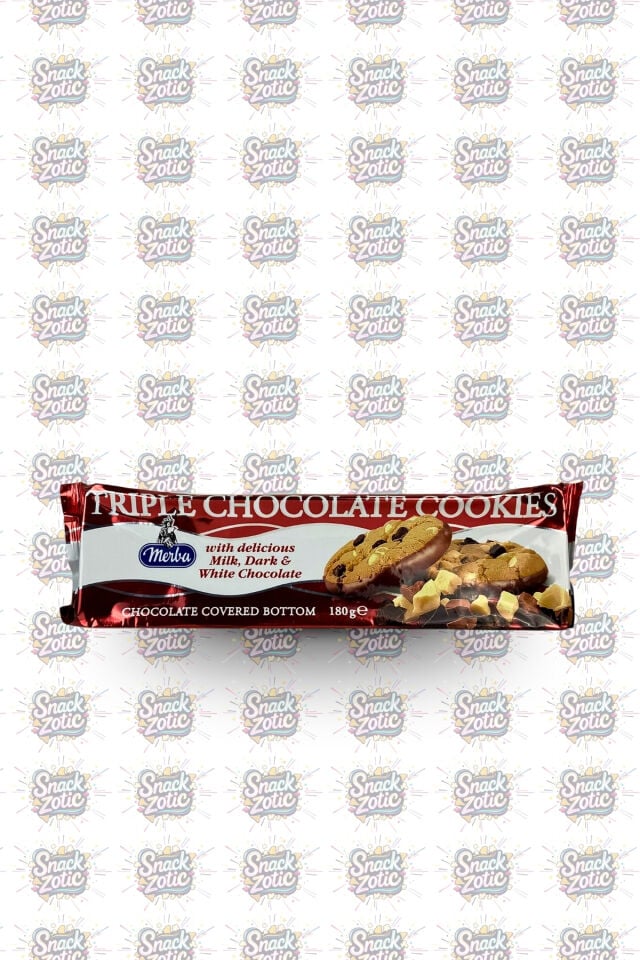 Merba Triple Chocolate Cookies İthal Kurabiye | Snackzotic