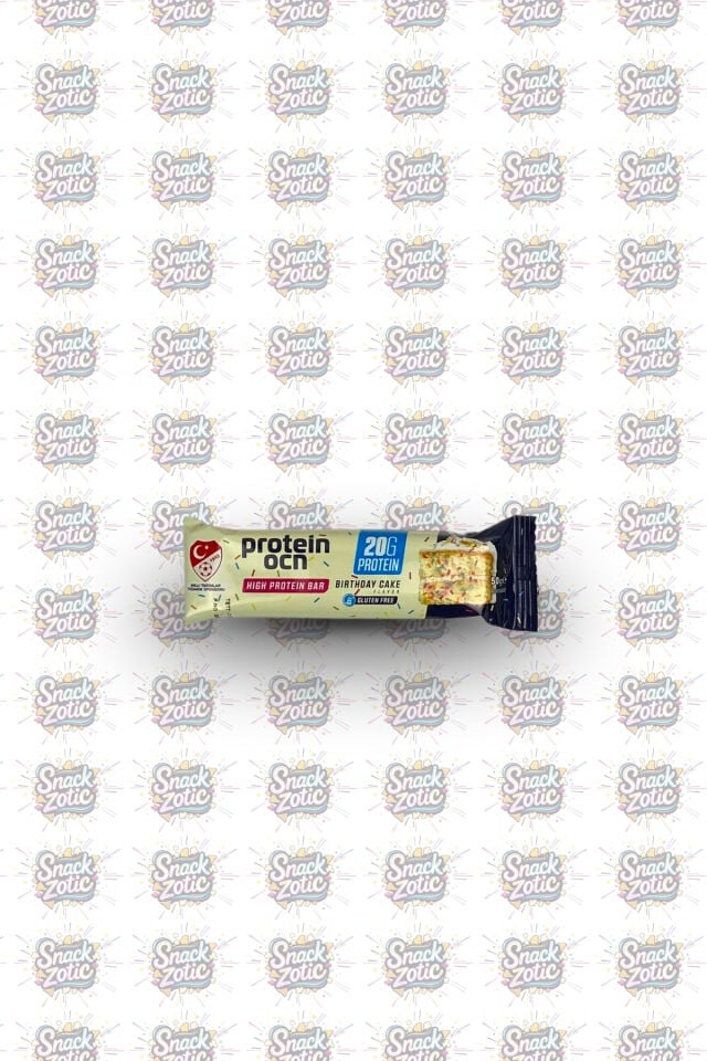Proteinocean High Protein Bar Birthday Cake | Snackzotic