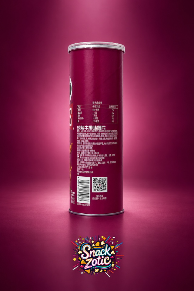 Pringles BBQ Steak Flavour